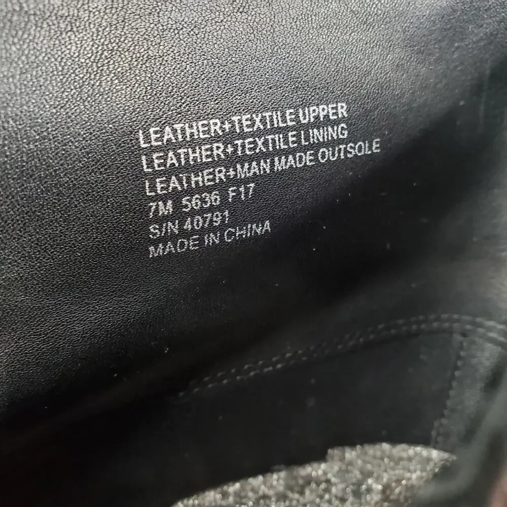 Tory Burch Wyatt Over The Knee Riding Boots Leather Black Logo 40791 Size 7